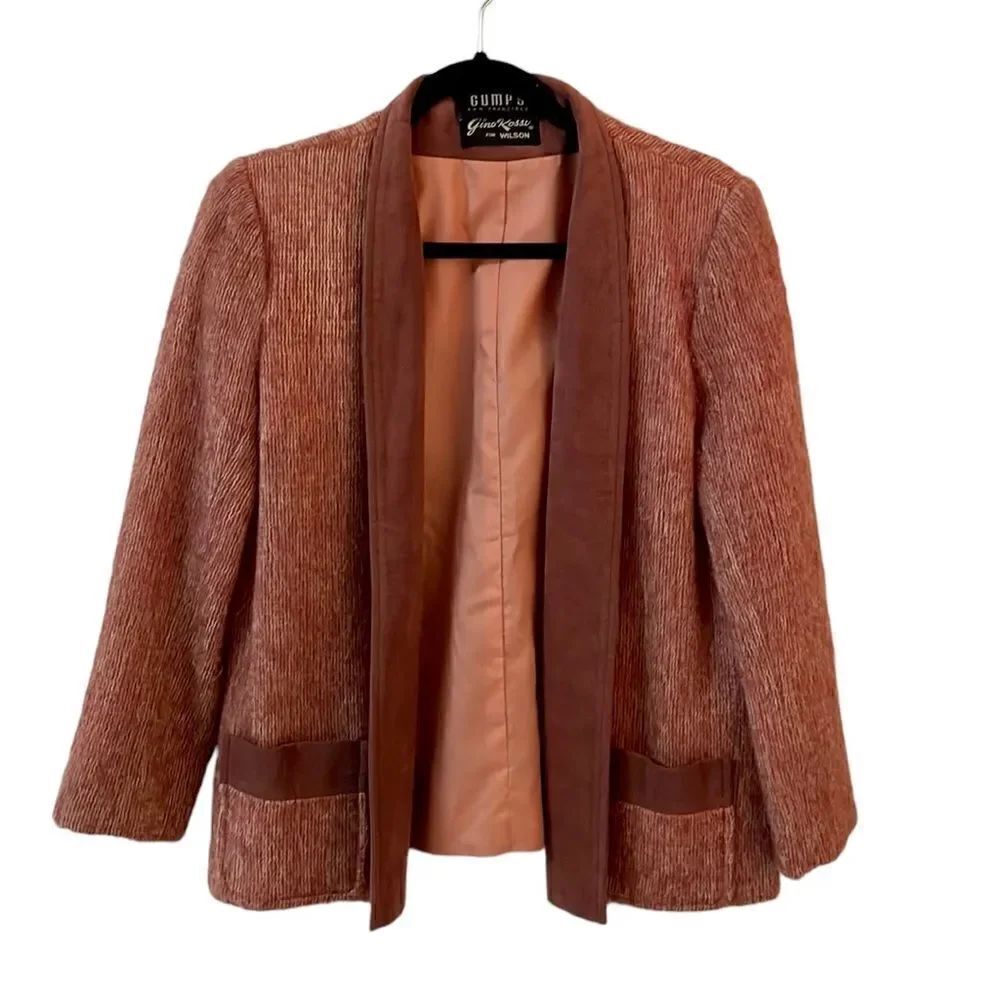 60s Vintage Wilson For Gumps San Francisco Mohair and suede blazer medium